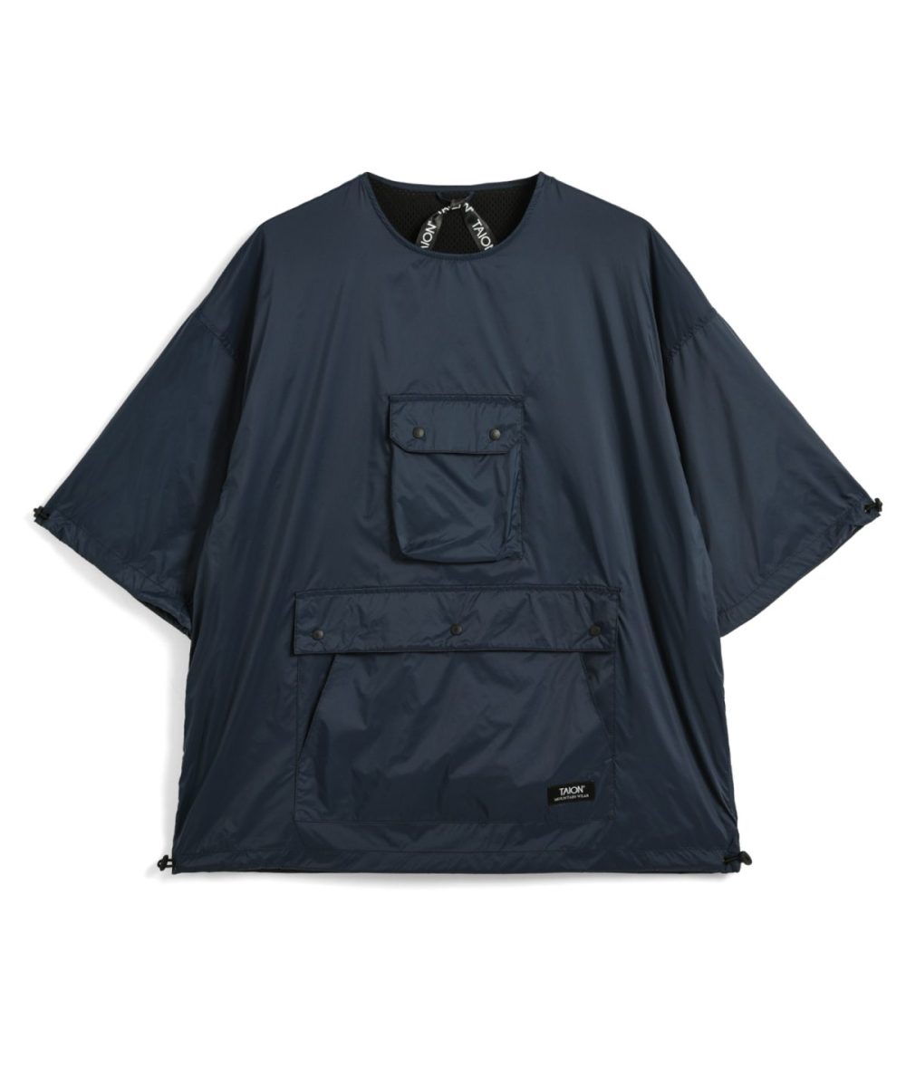 タイオン「クルーネック ハーフスリーブカットソー」￥5,940／ダークネイビー
