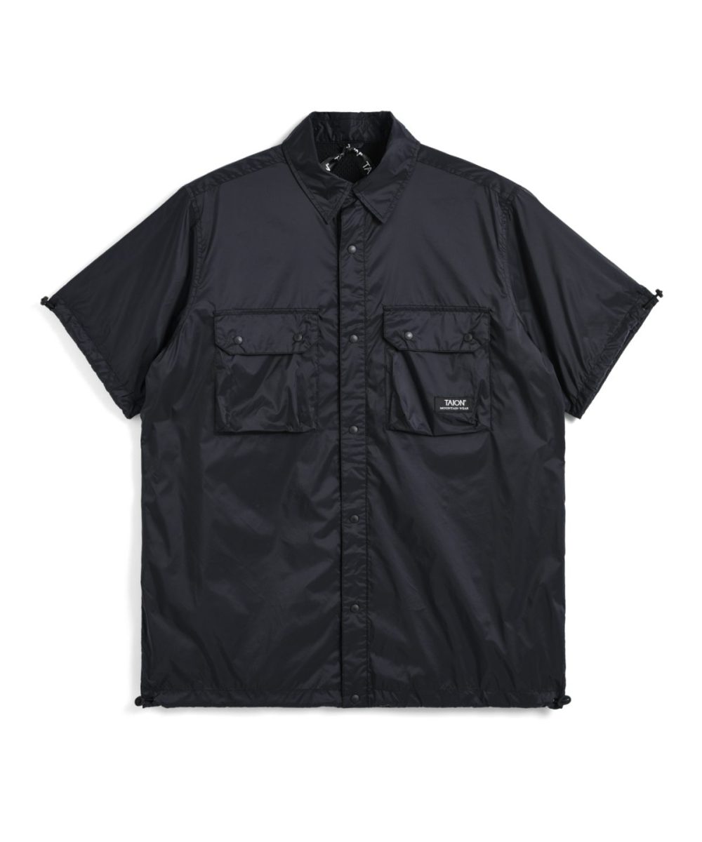 タイオン「ハーフスリーブシャツ」￥7,920／ブラック