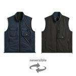 タイオン「リバーシブル Wジップ ベスト」￥8,910／ダークネイビー×ブラック