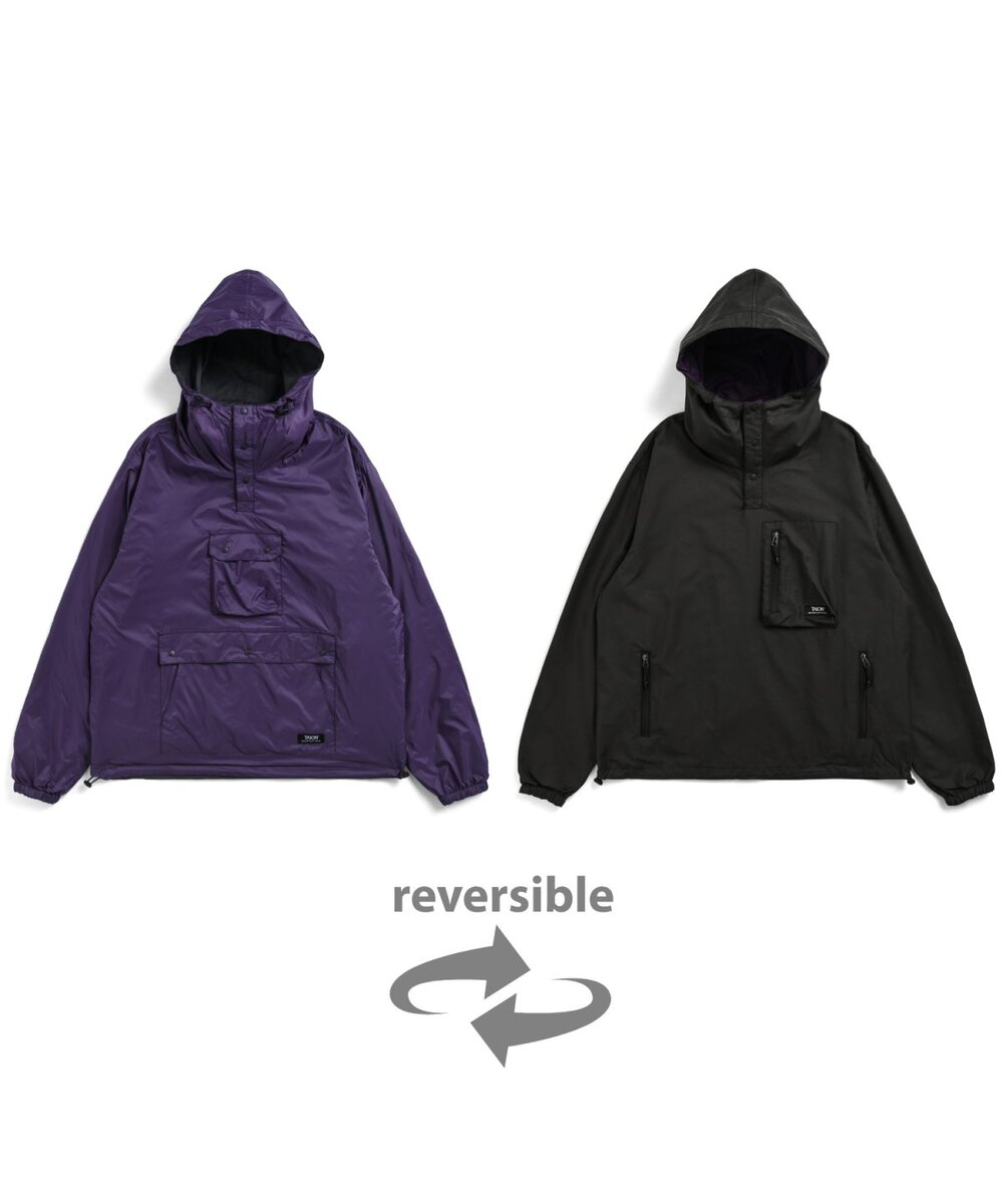 タイオン「リバーシブル フーディー」￥9,900／ダークパープル×ブラック