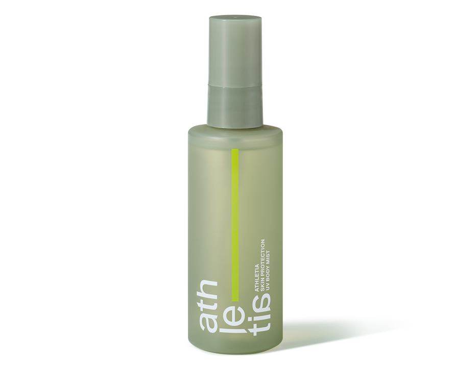 アスレティア スキンプロテクション UVボディミスト　SPF30／PA+++／UV耐水性★★　100mL　￥4,400 円（税込み）