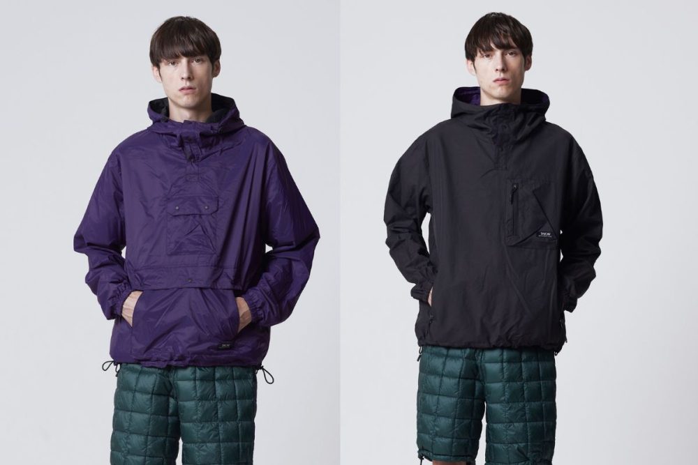 タイオン「リバーシブル フーディー」￥9,900／ダークパープル×ブラック