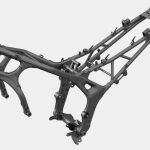 フレームは軽くて剛性に優れるスチールフレームが採用される