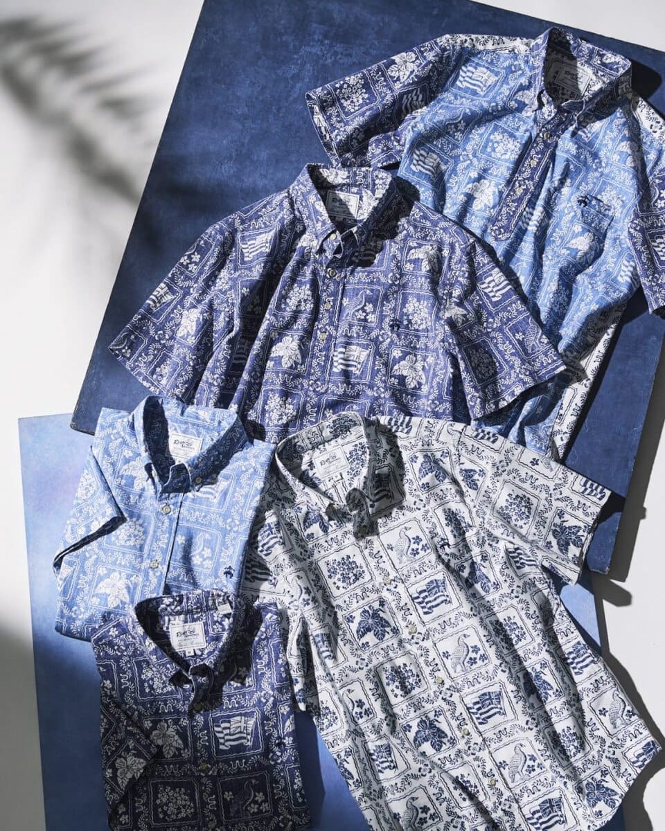 ブルックス ブラザーズ×レインスプーナー「ファンシャツ」￥30,800「プルオーバーシャツ」￥28,600「シャツ」各￥28,600