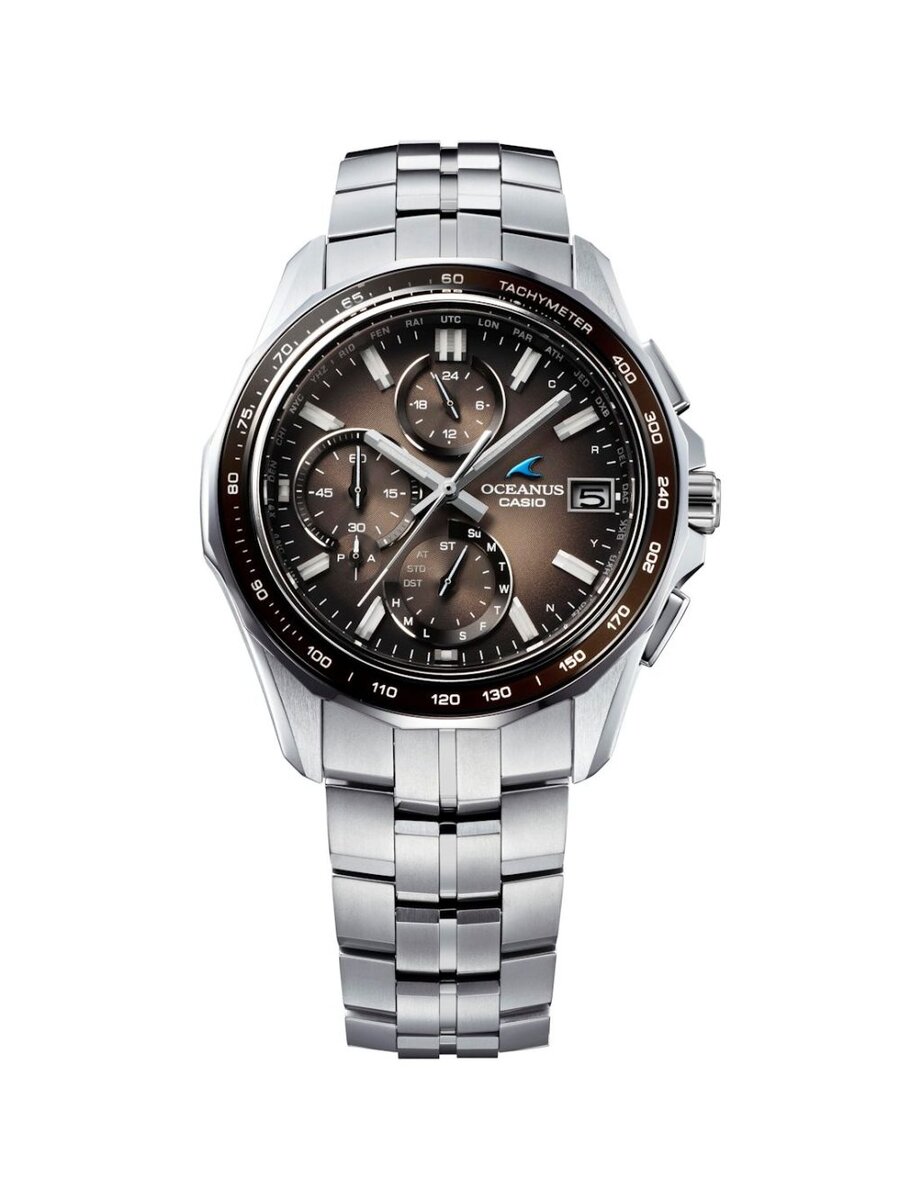 オシアナス「OCW-S7000RA-5A」￥214,500／タフソーラー／42.8㎜径／チタンース／10気圧防水／限定1200本