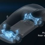 リアにマルチリンク式サスペンションを新たに採用して、車体の横剛性が66％向上
