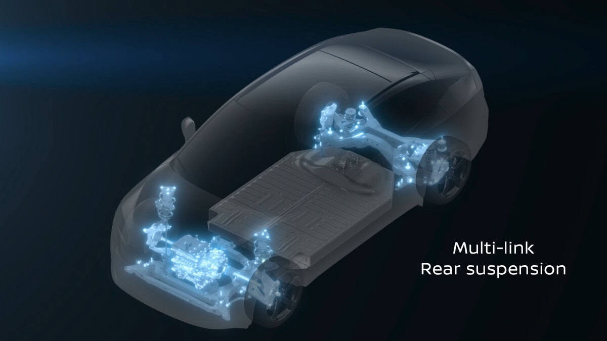 リアにマルチリンク式サスペンションを新たに採用して、車体の横剛性が66％向上