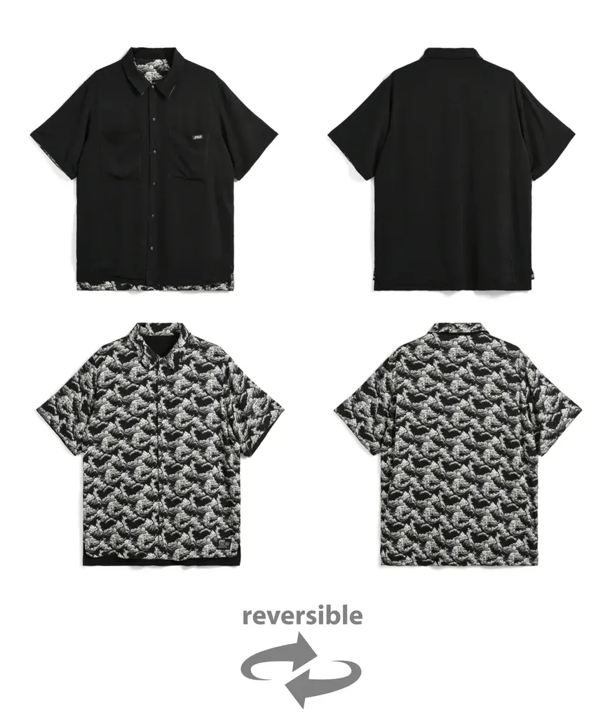 タイオン「リバーシブル アロハシャツ-ハーフスリーブ」￥11,800