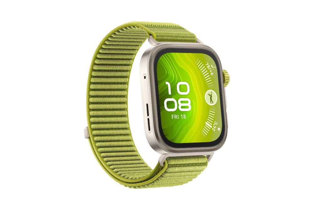 ファーウェイ「ファーウェイ ウォッチ フィット4 プロ（ナイロンベルト）」￥39,380／約W40×H44.5×D9.3㎜／1.82インチAMOLED（有機EL）／最長約10日間／Android 9.0+、iOS 13.0+対応
