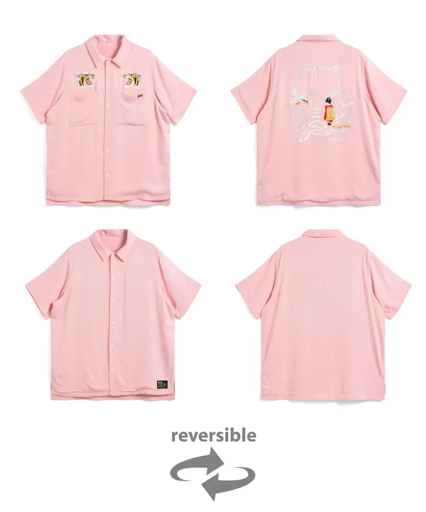 タイオン「リバーシブル スカシャツ-ハーフスリーブ」￥11,800