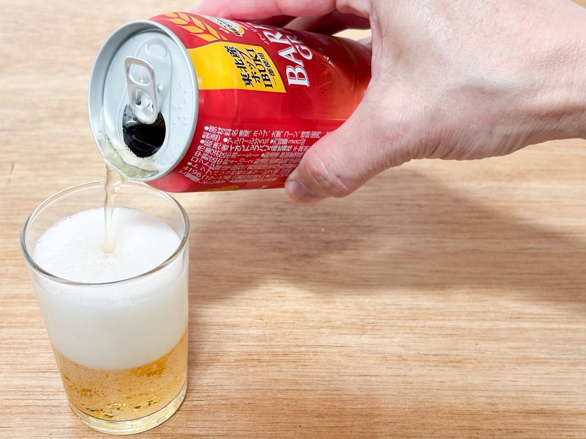 赤缶のアルコール度数は5％で3種類中の真ん中です