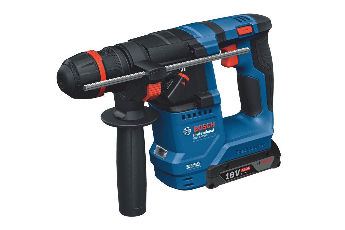 ボッシュ「GBH 18V-18X」￥78,000＋税／W254×H202×D101㎜／1.8㎏（バッテリー含まず）