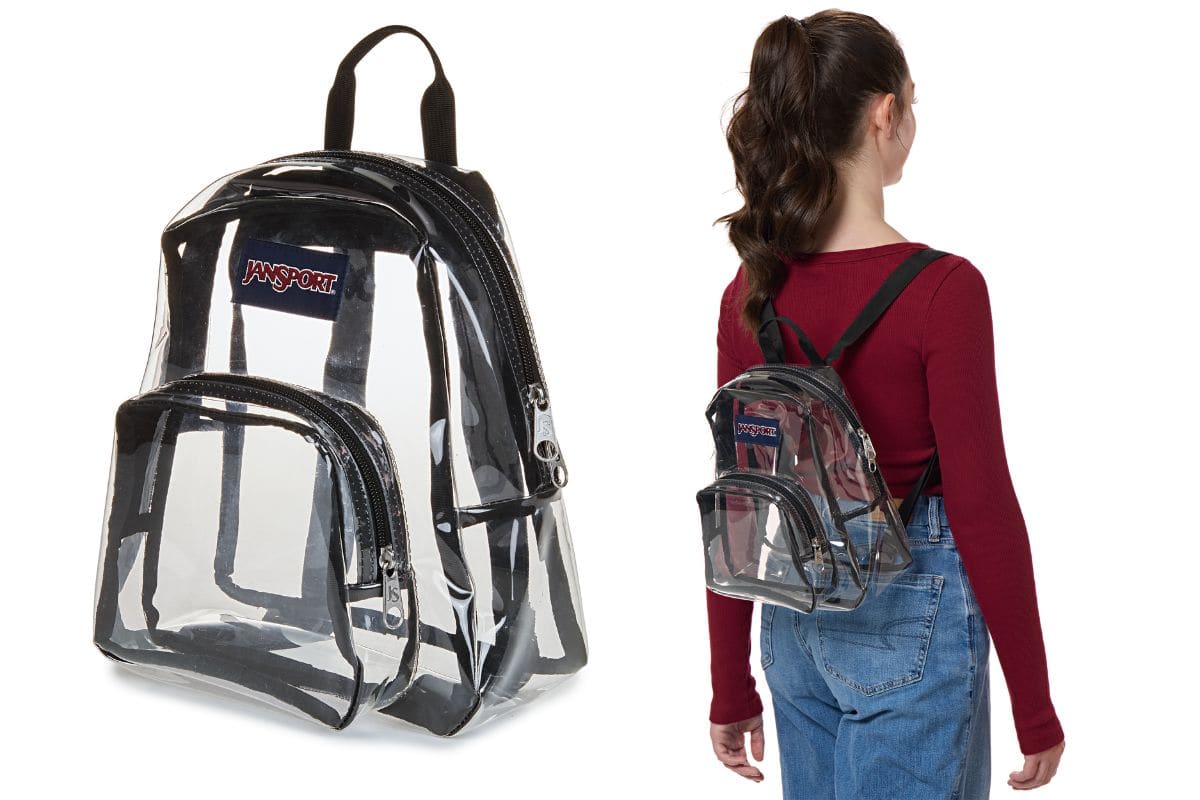 ジャンスポーツ「クリアミニパック」￥6,820／W25×H29×D11㎝／10ℓ／0.3㎏