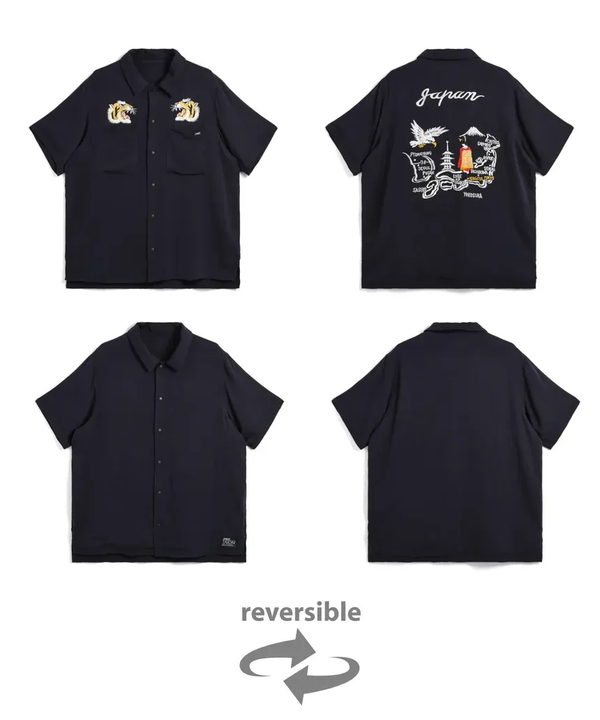 タイオン「リバーシブル スカシャツ-ハーフスリーブ」￥11,800