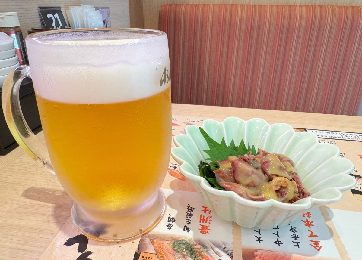 生ビール＋ホタルイカのセット