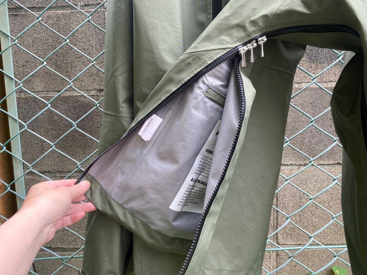 AIGLE EXPERIENCE BY ÉTUDES STUDIO ゴアテックス 3レイヤーフーデッドジャケット 