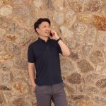 洋服の青山「ミズノアイスタッチ ポロシャツ」￥5,390／2色展開（ブラック、ネイビー）