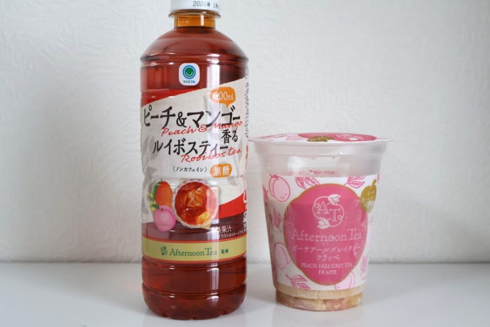 ピーチ＆マンゴー香るルイボスティーとフラッペを混ぜるアレンジ