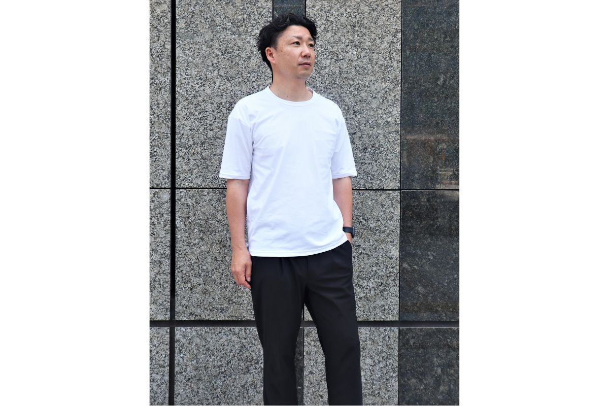 洋服の青山「ミズノアイスタッチ ポロシャツ」￥5,390／2色展開（ブラック、ネイビー）