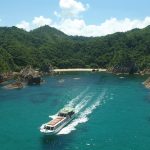 鳥取旅、浦富海岸遊覧船クルージング