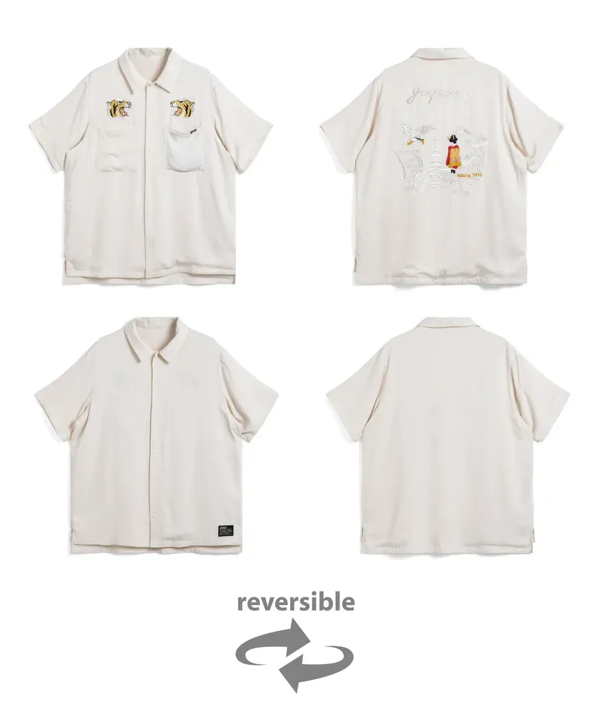 タイオン「リバーシブル スカシャツ-ハーフスリーブ」￥11,800