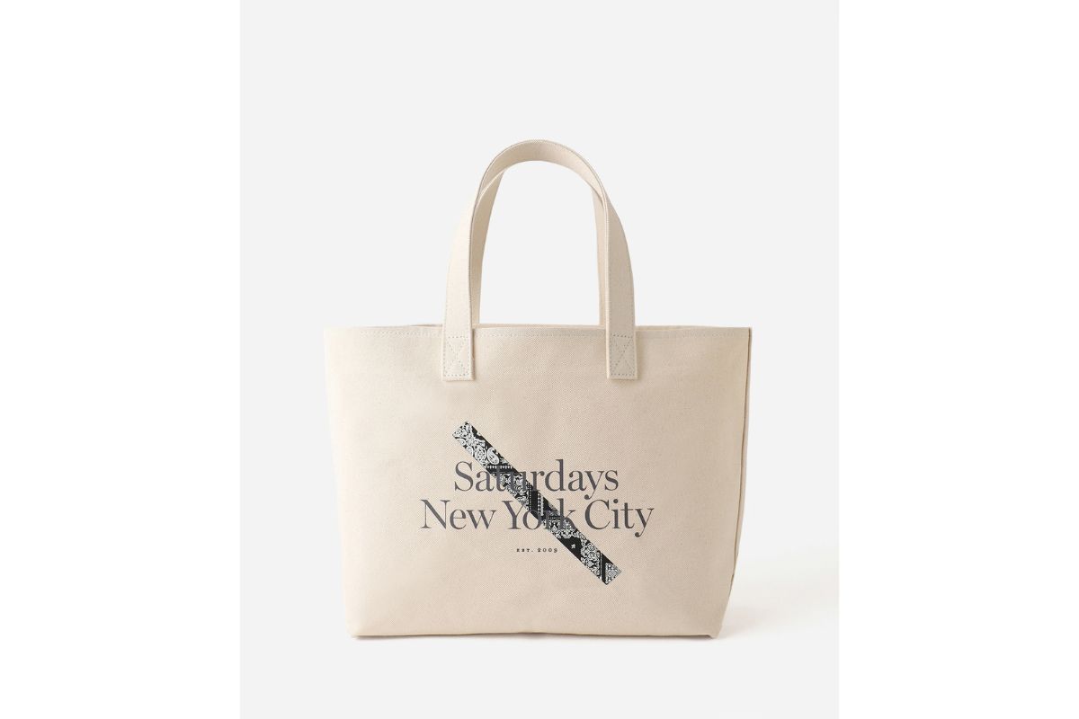 サタデーズ ニューヨークシティ×ミヤギヒデタカ「Bandana Slash Tote Bag」￥22,000
