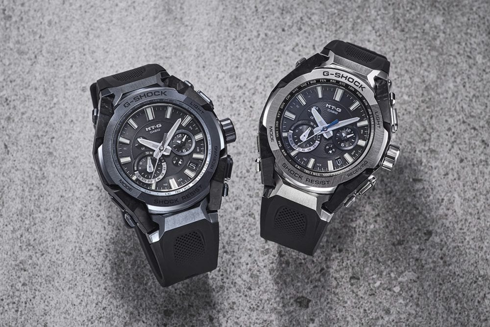 G-SHOCK 左）MTG-B4000B-1A2JF　￥176,000（税込） 右）MTG-B4000-1AJF　￥165,000（税込）