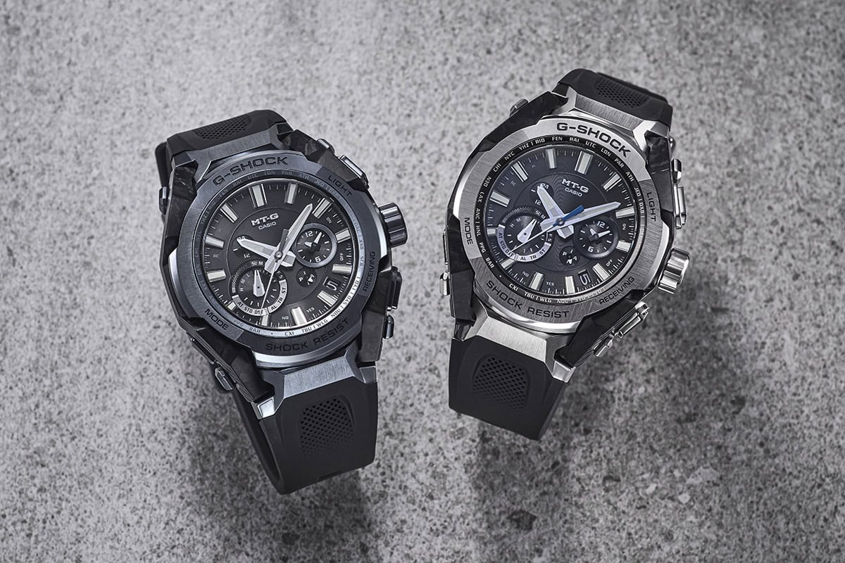 G-SHOCK 左）MTG-B4000B-1A2JF　￥176,000（税込） 右）MTG-B4000-1AJF　￥165,000（税込）