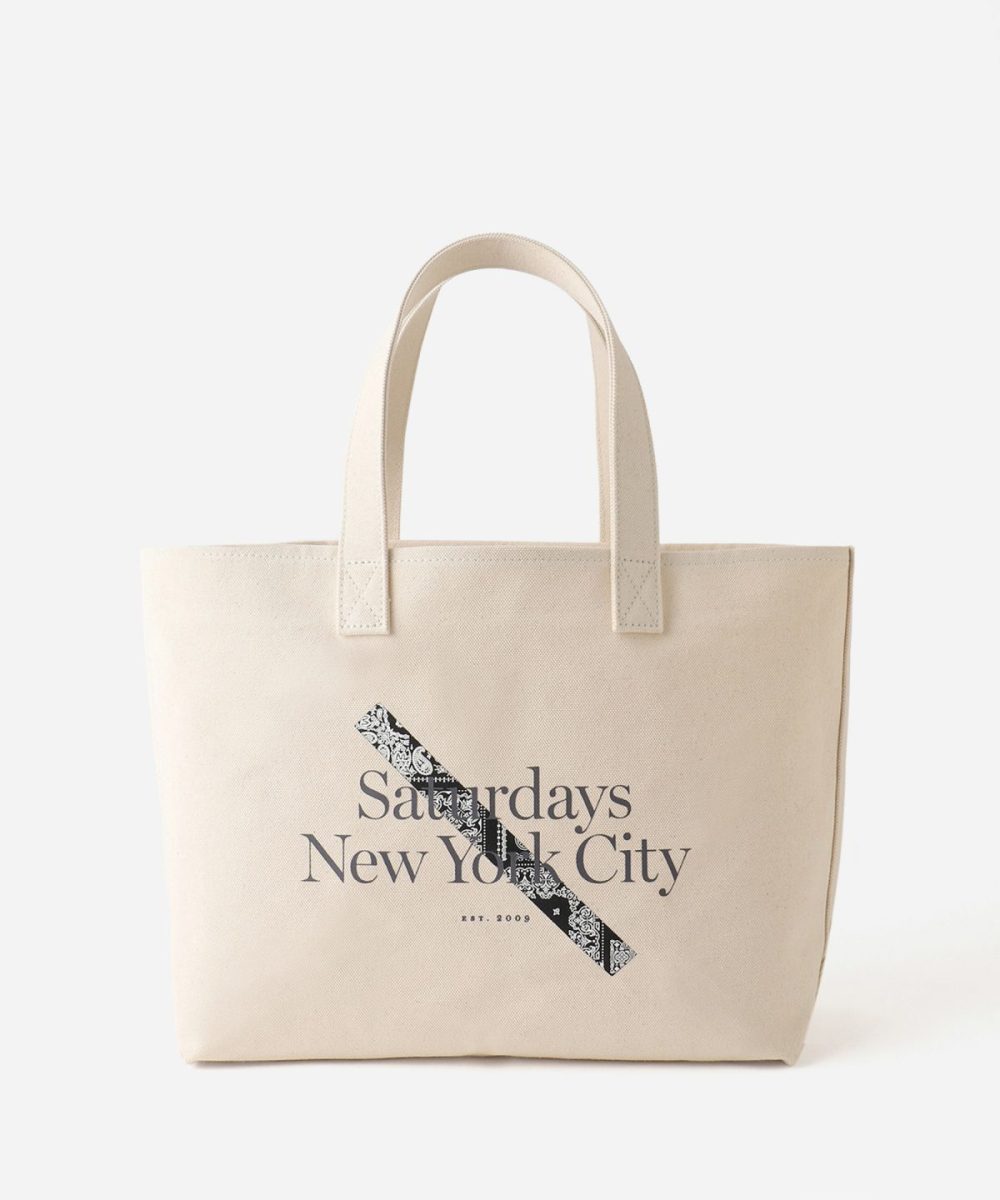 サタデーズ ニューヨークシティ×ミヤギヒデタカ「Bandana Slash Tote Bag」￥22,000