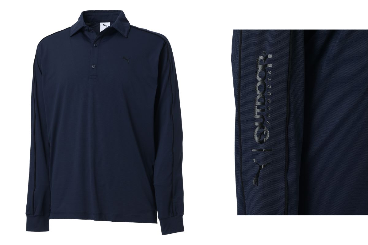 コブラプーマゴルフ「ゴルフ プーマ×アウトドアプロダクツ ポロ L/S」￥14,300