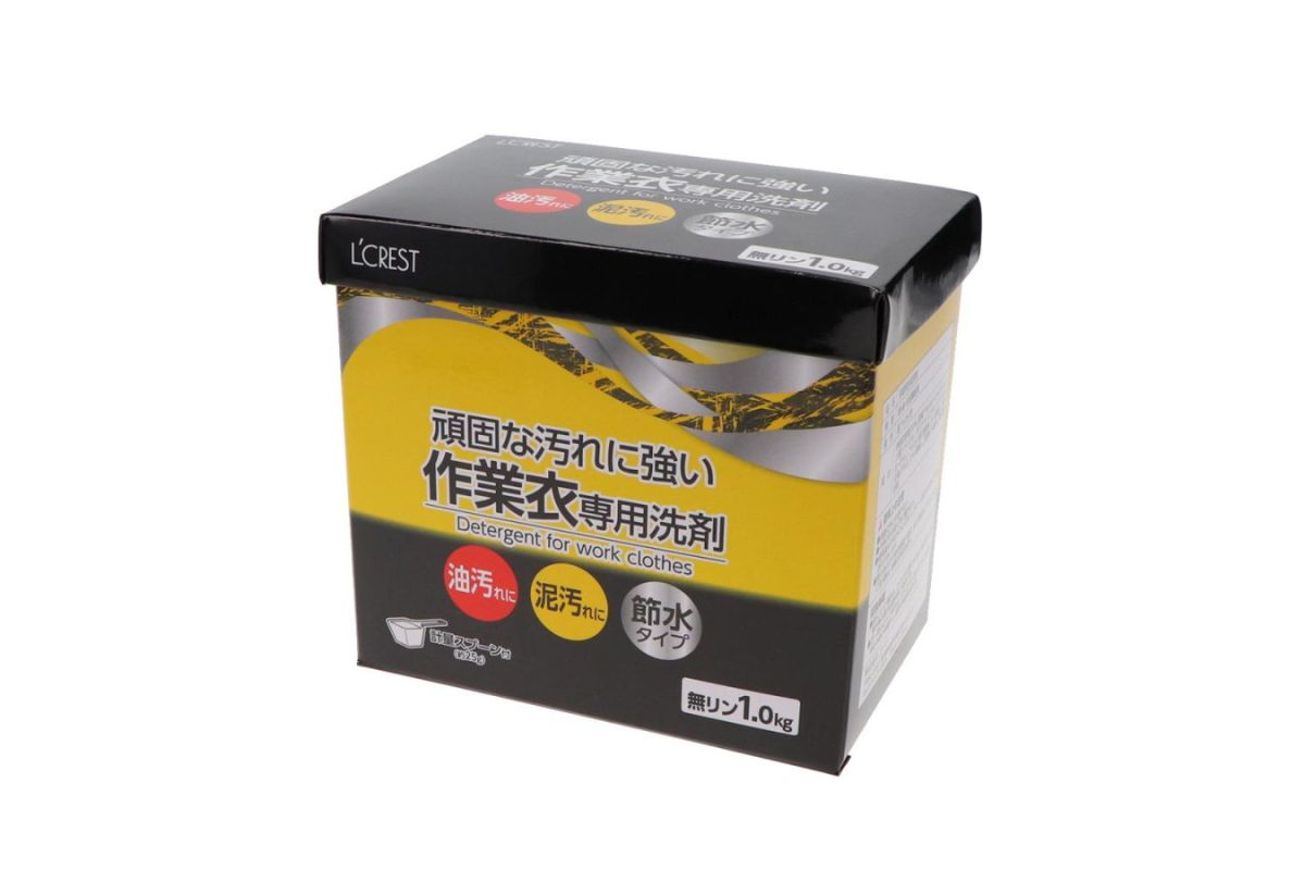 ルクレスト「頑固な汚れに強い作業衣専用洗剤・粉末（1㎏）」￥348