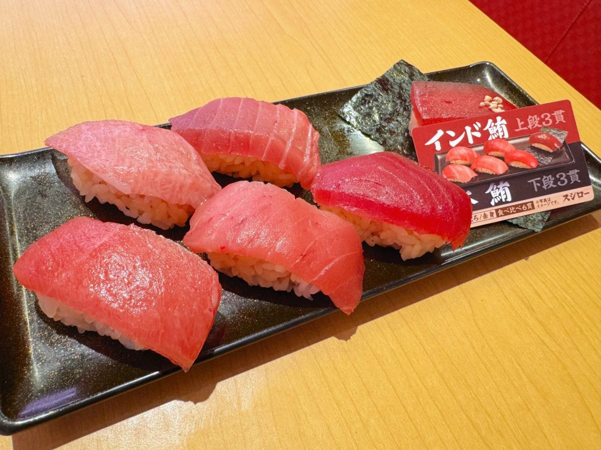 天然本鮪と天然インド鮪食べ比べ