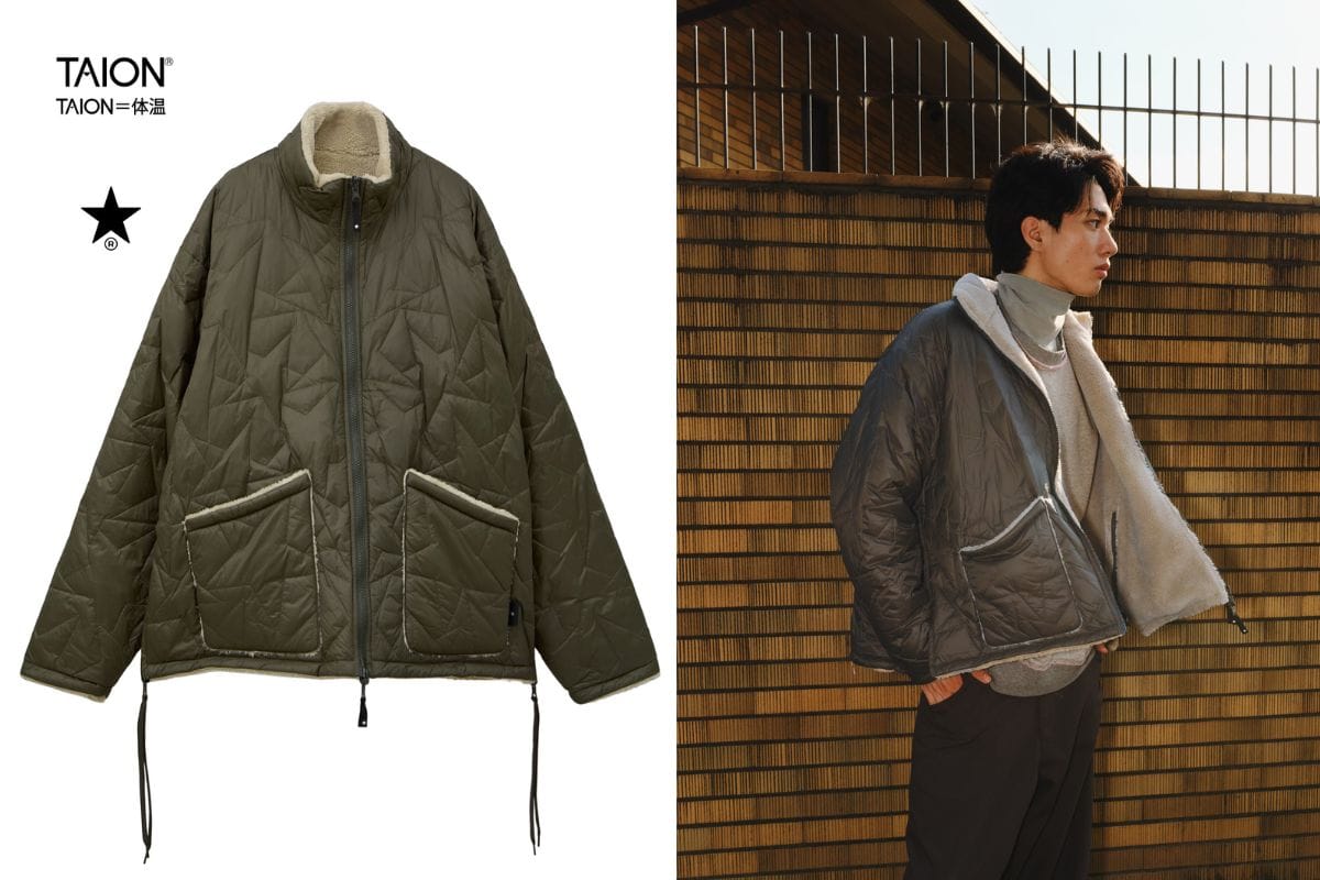 コンバース トウキョウ×タイオン「MILITARY STAR★QUILTING ＆ BOA REVERSIBLE STAND JACKET」￥29,700