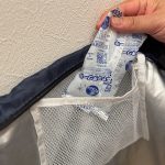 内側のメッシュポケットは保冷剤を入れるのに最適