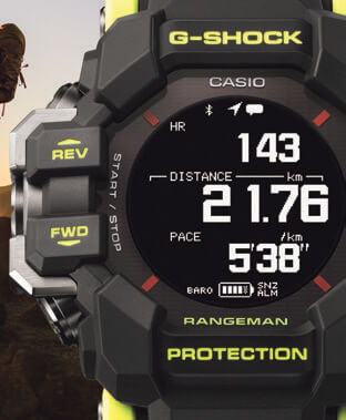 G-SHOCK マスター・オブ・G レンジマン GPR-H1000RY-1A9JR　「最新のセンサー機能が満載！」