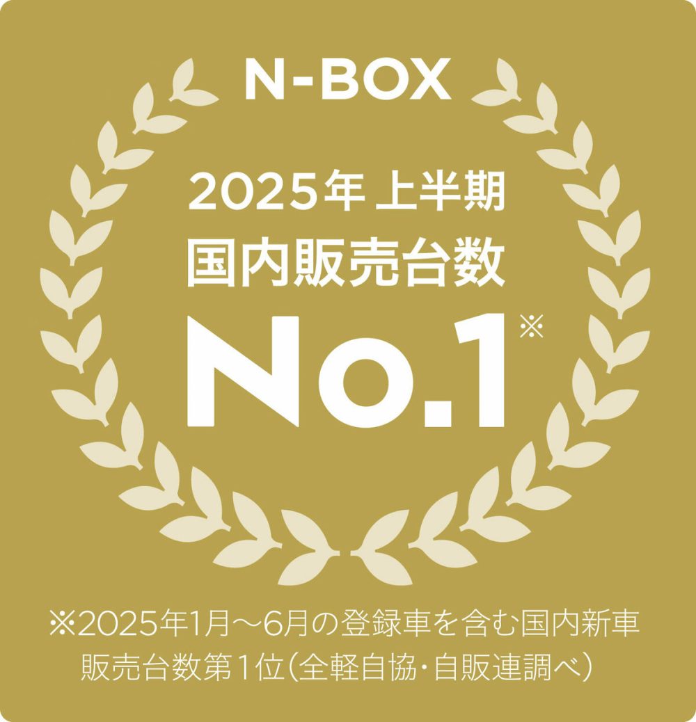 ホンダ「N-BOX」が2025年上半期で登録車を含む新車販売台数第1位を獲得