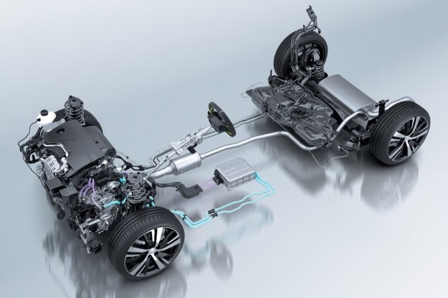 1.2L直列3気筒ガソリンターボエンジンと電動モーター内蔵6速DCTを組み合わせた48Vマイルドハイブリッドシステムを採用