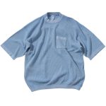 ヘルスニット「コットンニット クルーポケット」￥13,200／サックス