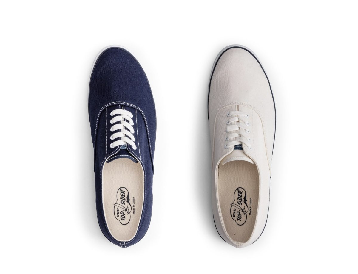 スペリー「CLASSIC CVO JM UNISEX SNEAKER」各￥23,100／2色展開（ネイビー、ホワイト）