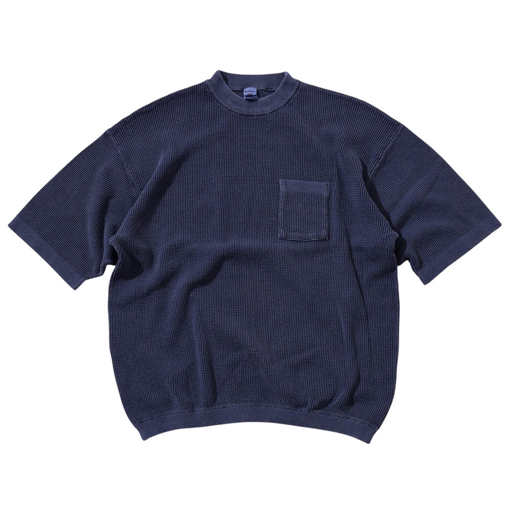 ヘルスニット「コットンニット クルーポケット」￥13,200／ネイビー