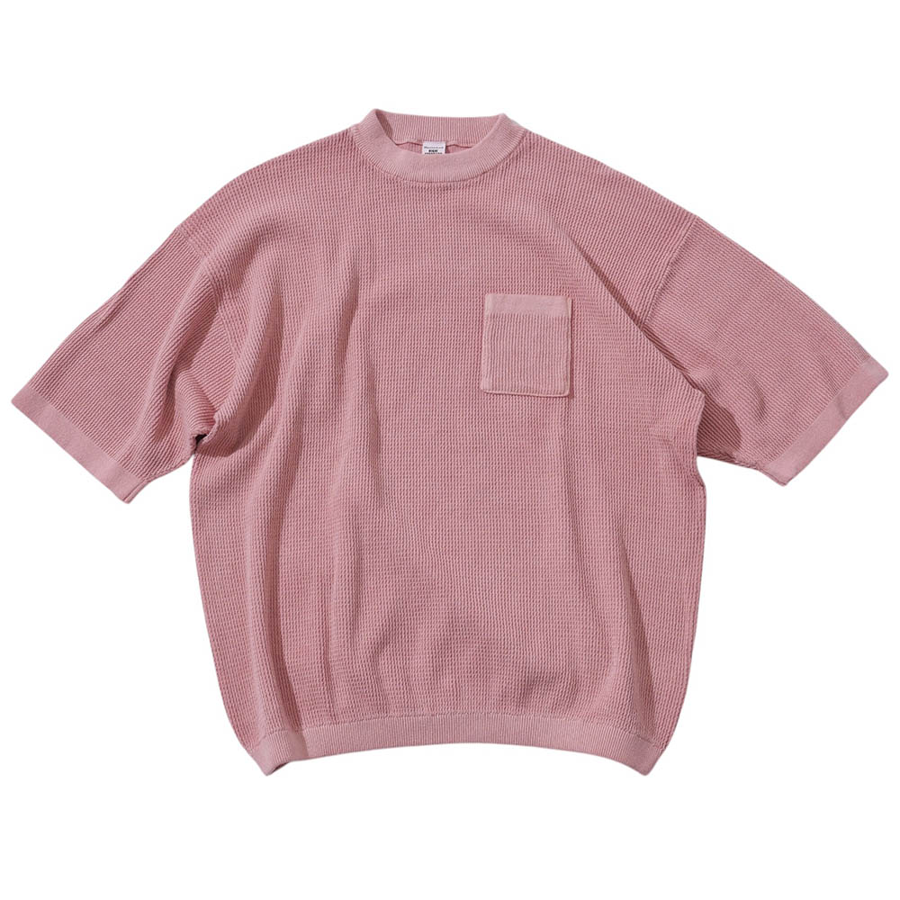 ヘルスニット「コットンニット クルーポケット」￥13,200／ピンク