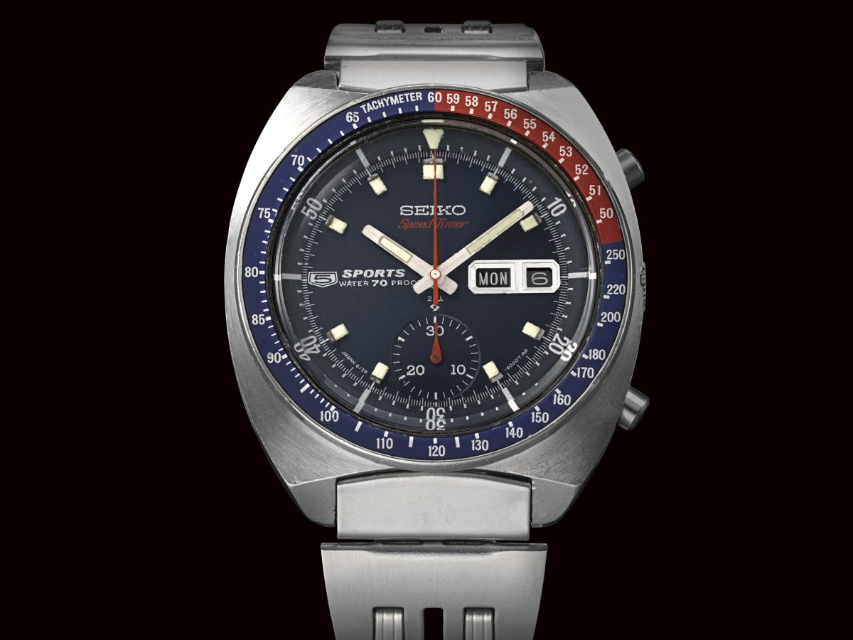 1969年、垂直クラッチとコラムホイールを搭載した世界初の自動巻クロノグラフ「1969 スピードタイマー」を発売