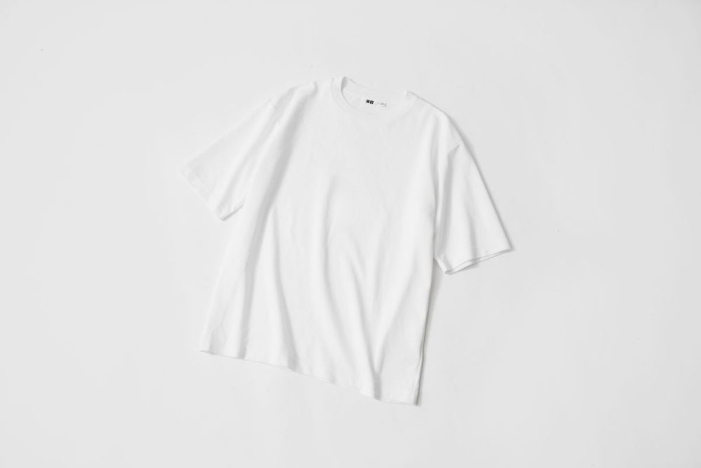エアリズムコットンオーバーサイズTシャツ/5分袖 ￥1,990