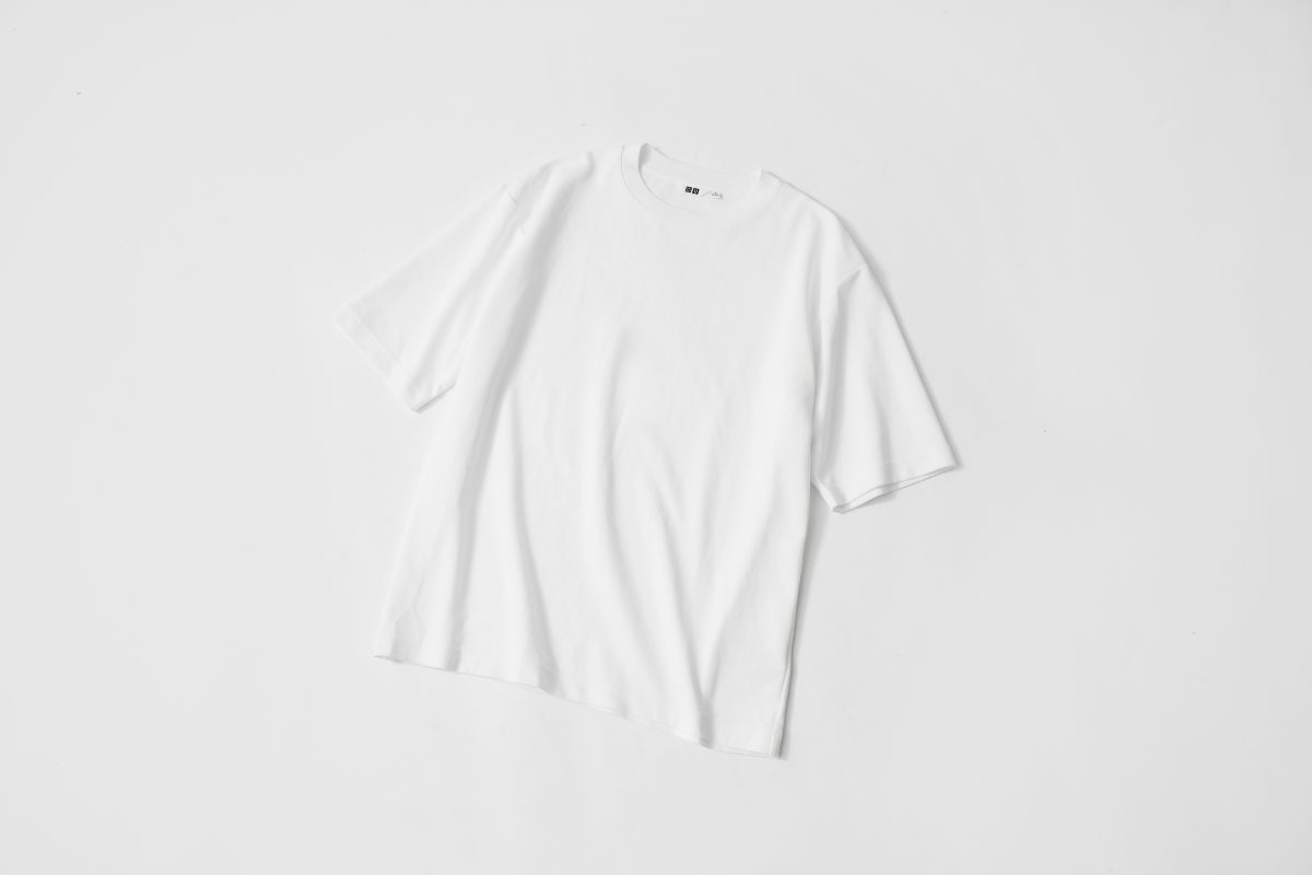 エアリズムコットンオーバーサイズTシャツ/5分袖 ￥1,990