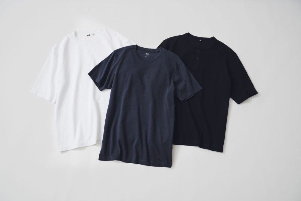 ユニクロの無地Tシャツを使って、脱おじさんな着こなしを