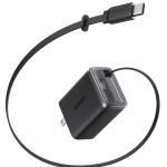 アンカー「Anker Nano Charger（35W, Built-In 巻取り式 USB-Cケーブル）」￥4,990／約61×48×30㎜（プラグと端⼦部を除く）／約110ｇ