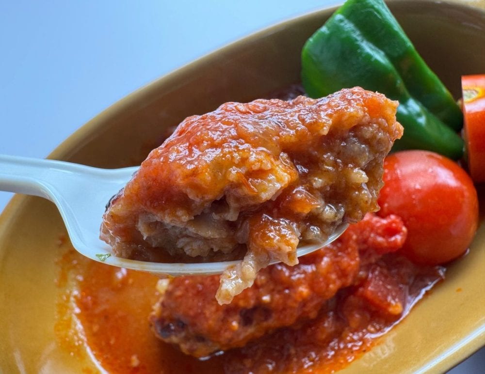 肉汁がじゅわっとあふれるハンバーグも冷凍とは思えない仕上がりです。