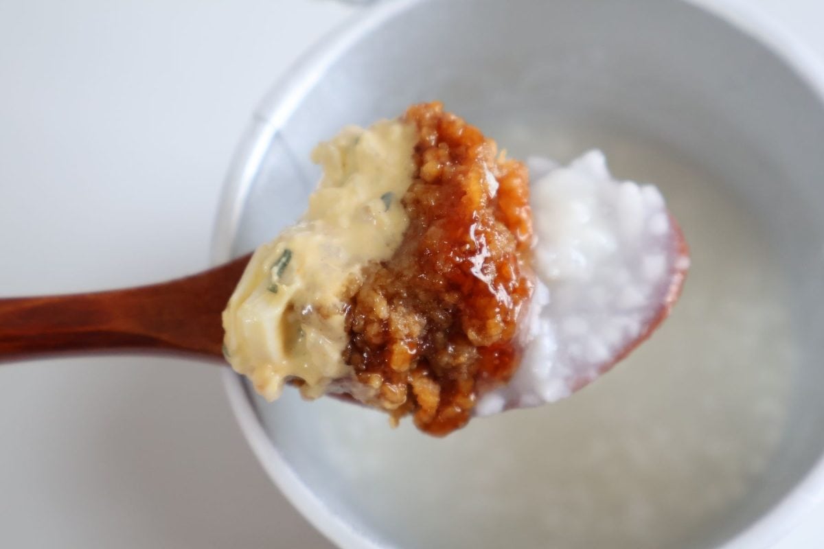 食感が異なるのでおかゆと合う