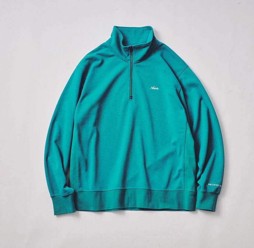 ナンガ　DRY MIX TERRY HALF ZIP SWEAT