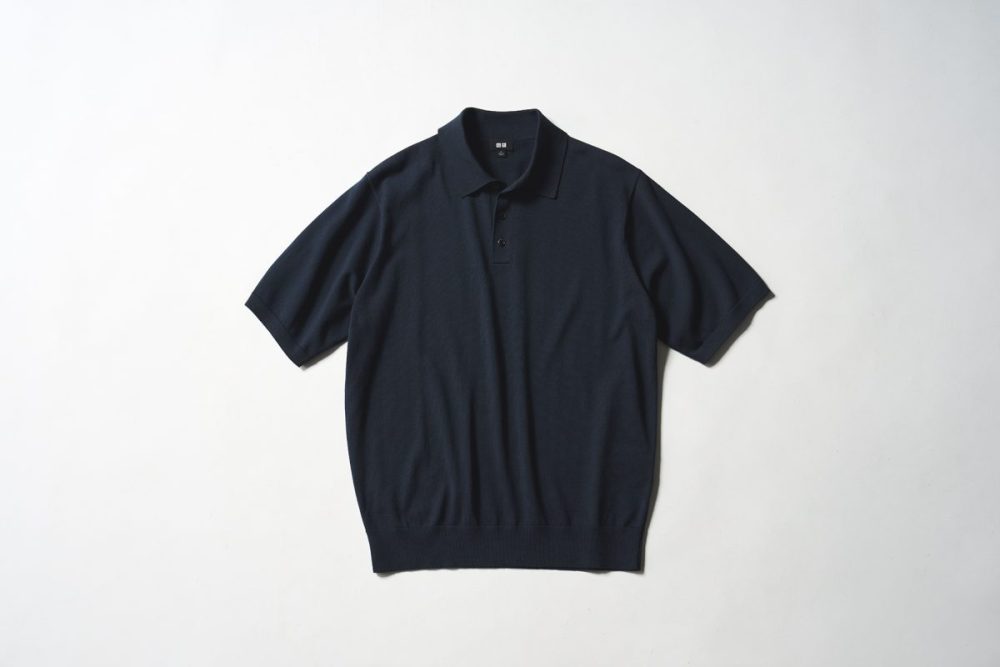 ウォッシャブルニットポロセーター 68 BLUE ￥2,990